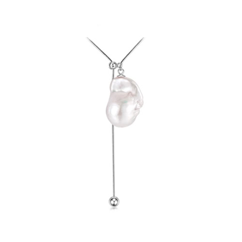 Baroque Pearl Long Necklace for Sweater & Dress