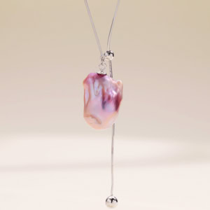 Baroque Pearl Long Necklace for Sweater & Dress