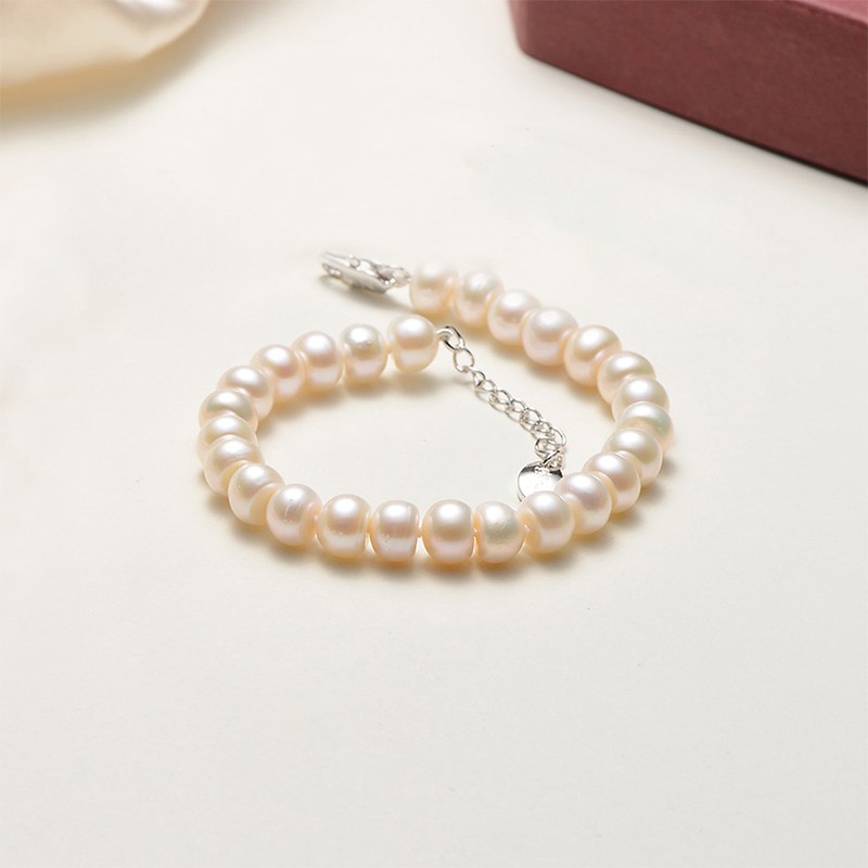 8-9mm AA Quality Freshwater Cultured Pearl Bracelet - Image 3