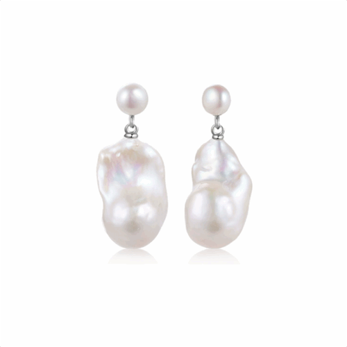 14-18mm Freshwater Baroque Pearl Earrings